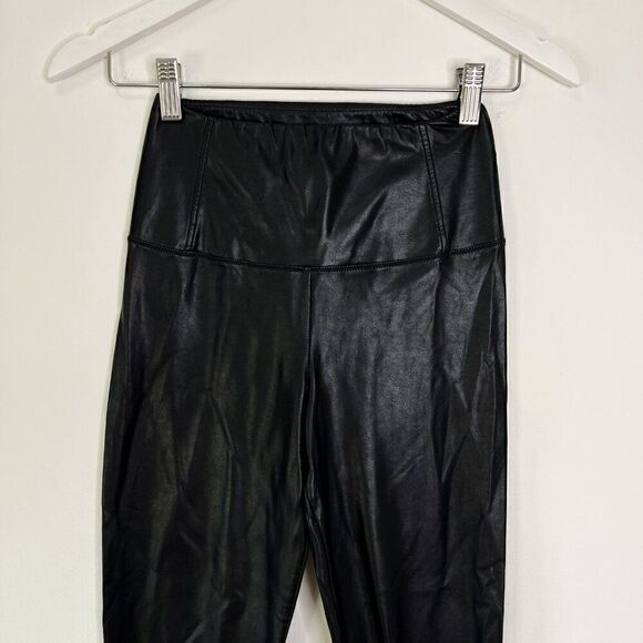 Aritzia Wilfred Free Daria Black High Waist Faux Leather Leggings - Picture 4 of 8